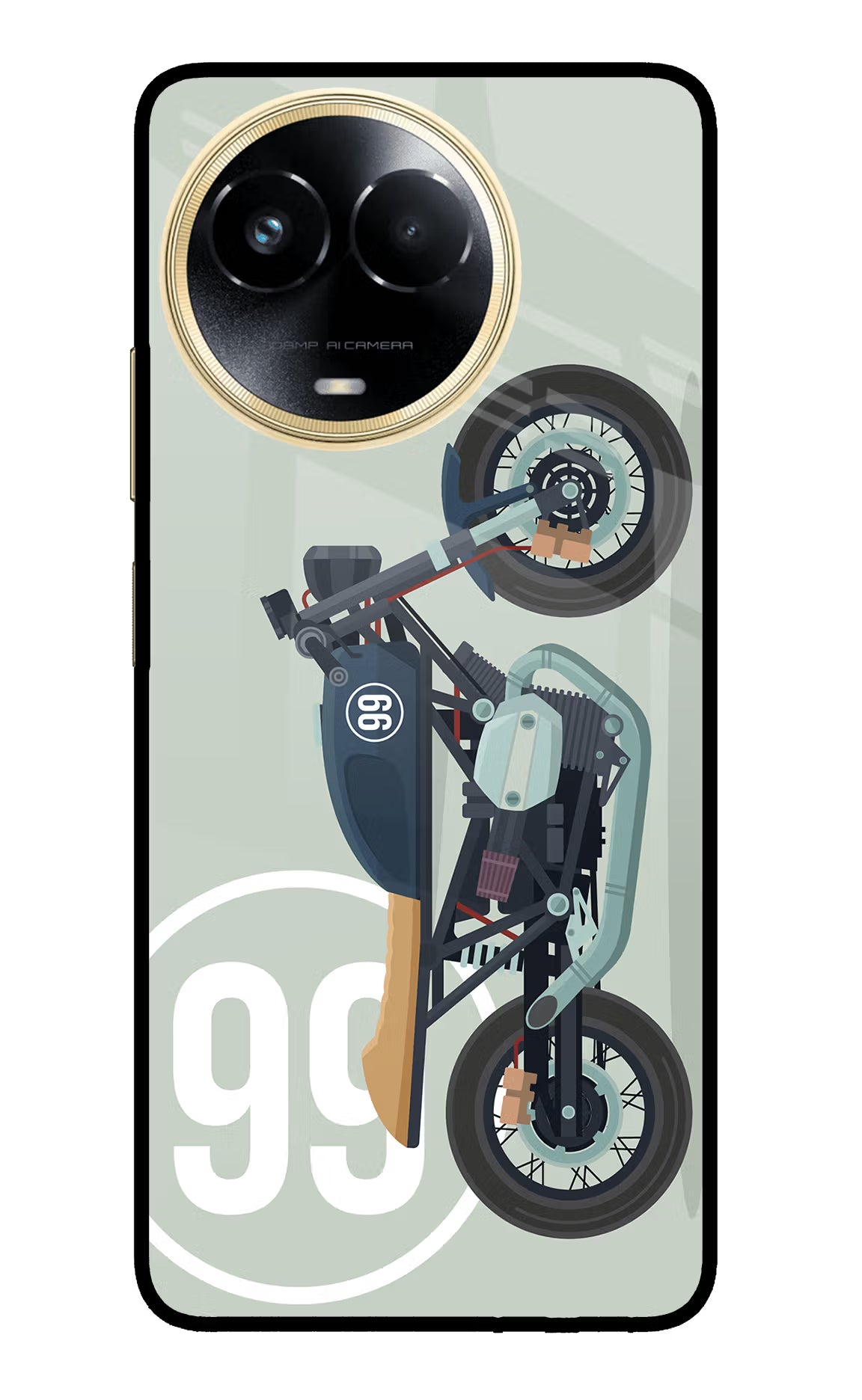 Classic Cafe Racer 99 Realme 11 5G/11X 5G/C67 Glass Case