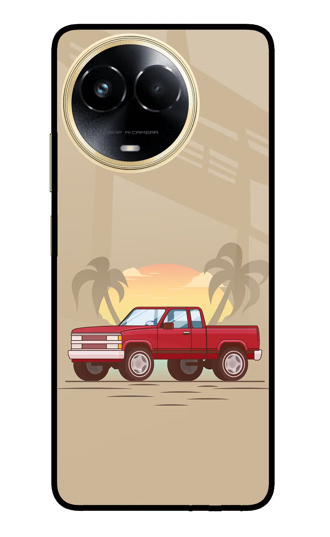 Desert Classic Drive Realme 11 5G/11X 5G/C67 Glass Case