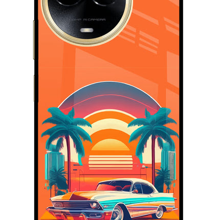 Palm Drive 80s Realme 11 5G/11X 5G/C67 Glass Case