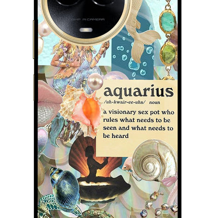 Aquarius Zodiac Realme 11 5G/11X 5G/C67 Glass Case