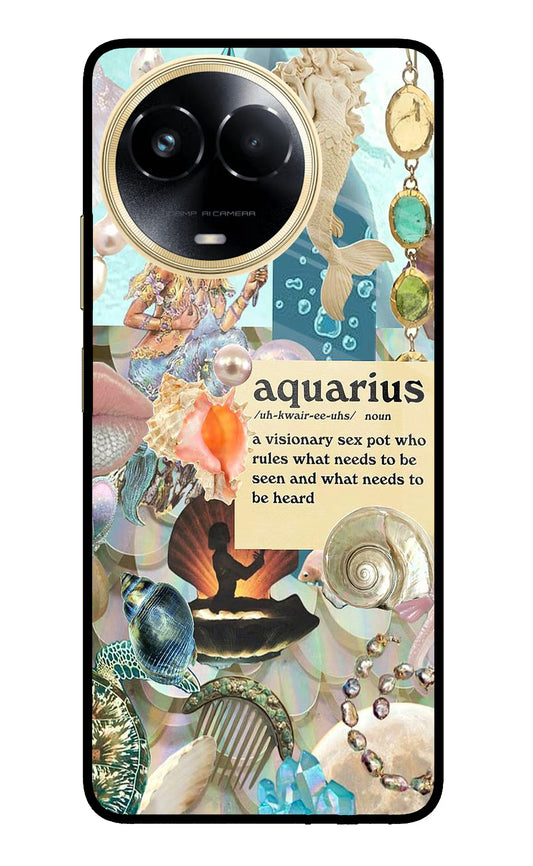 Aquarius Zodiac Realme 11 5G/11X 5G/C67 Glass Case