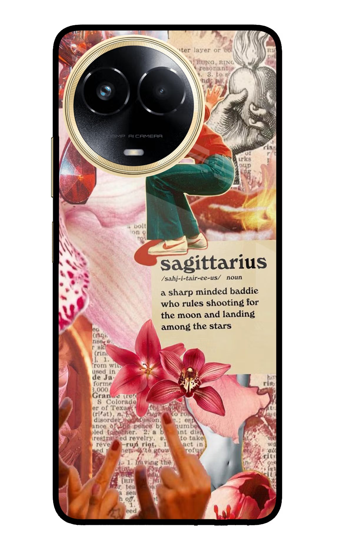 Sagittarius Zodiac Realme 11 5G/11X 5G/C67 Glass Case Back Cover by Casekaro