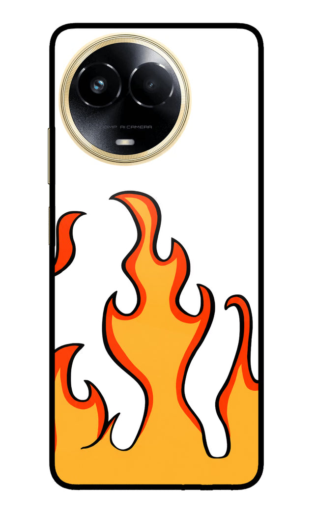 Fired Up – White Realme 11 5G/11X 5G/C67 Glass Case