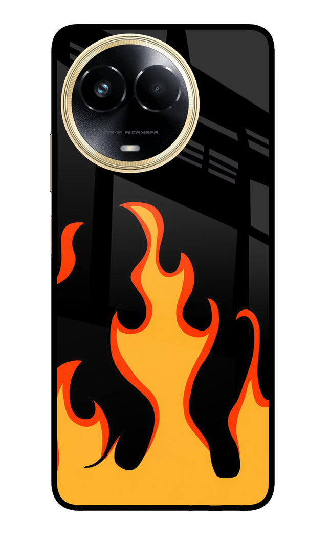 Fired Up – Black Realme 11 5G/11X 5G/C67 Glass Case