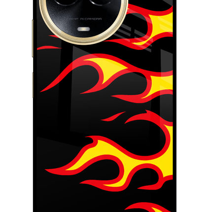 Side Sweep Flames Realme 11 5G/11X 5G/C67 Glass Case