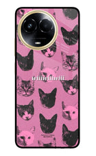 Pink Cats Realme 11 5G/11X 5G/C67 Glass Case