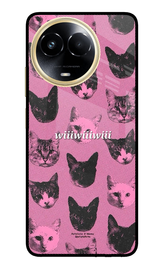 Pink Cats Realme 11 5G/11X 5G/C67 Glass Case