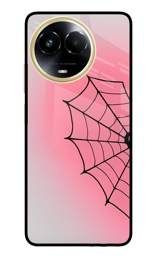 Pink Web Realme 11 5G/11X 5G/C67 Glass Case
