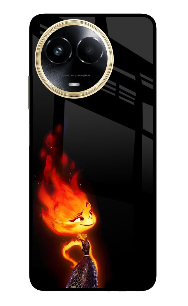 Ember Flame Realme 11 5G/11X 5G/C67 Glass Case
