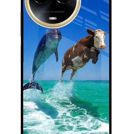 Dolphin vs Cow Realme 11 5G/11X 5G/C67 Glass Case