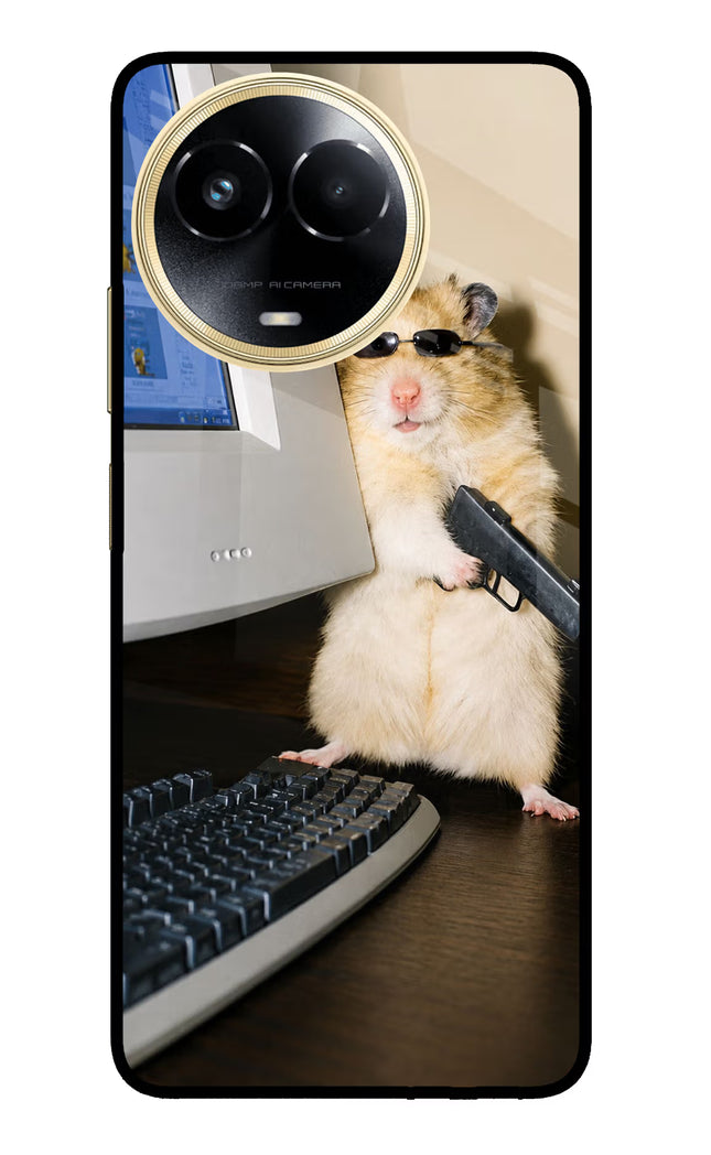 Hacker Hamster Realme 11 5G/11X 5G/C67 Glass Case