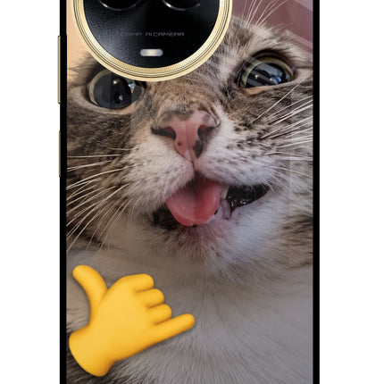 Silly Cat Call Realme 11 5G/11X 5G/C67 Glass Case