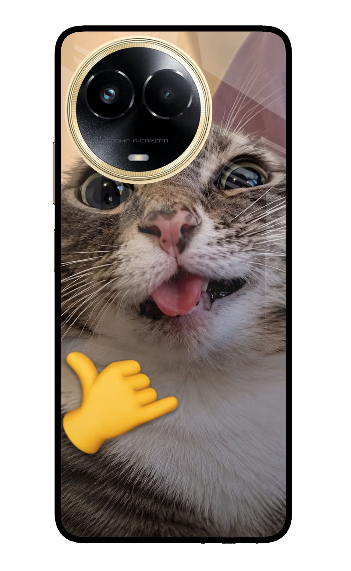 Silly Cat Call Realme 11 5G/11X 5G/C67 Glass Case