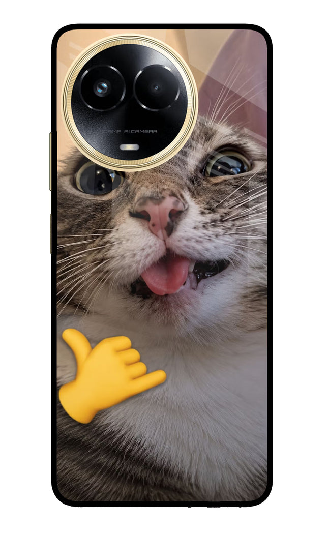 Silly Cat Call Realme 11 5G/11X 5G/C67 Glass Case