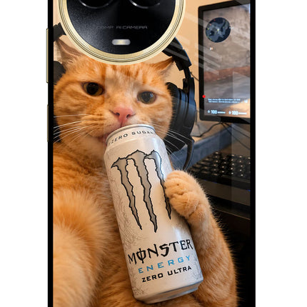 Gamer Cat Energy Realme 11 5G/11X 5G/C67 Glass Case