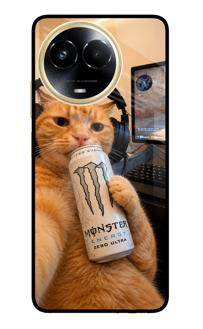 Gamer Cat Energy Realme 11 5G/11X 5G/C67 Glass Case