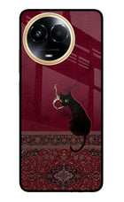 Midnight Cat Realme 11 5G/11X 5G/C67 Glass Case