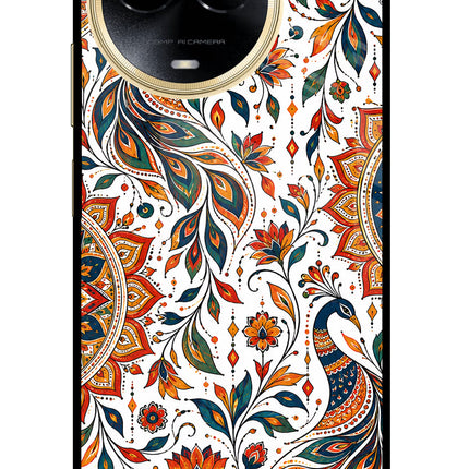 White Mayura Realme 11 5G/11X 5G/C67 Glass Case