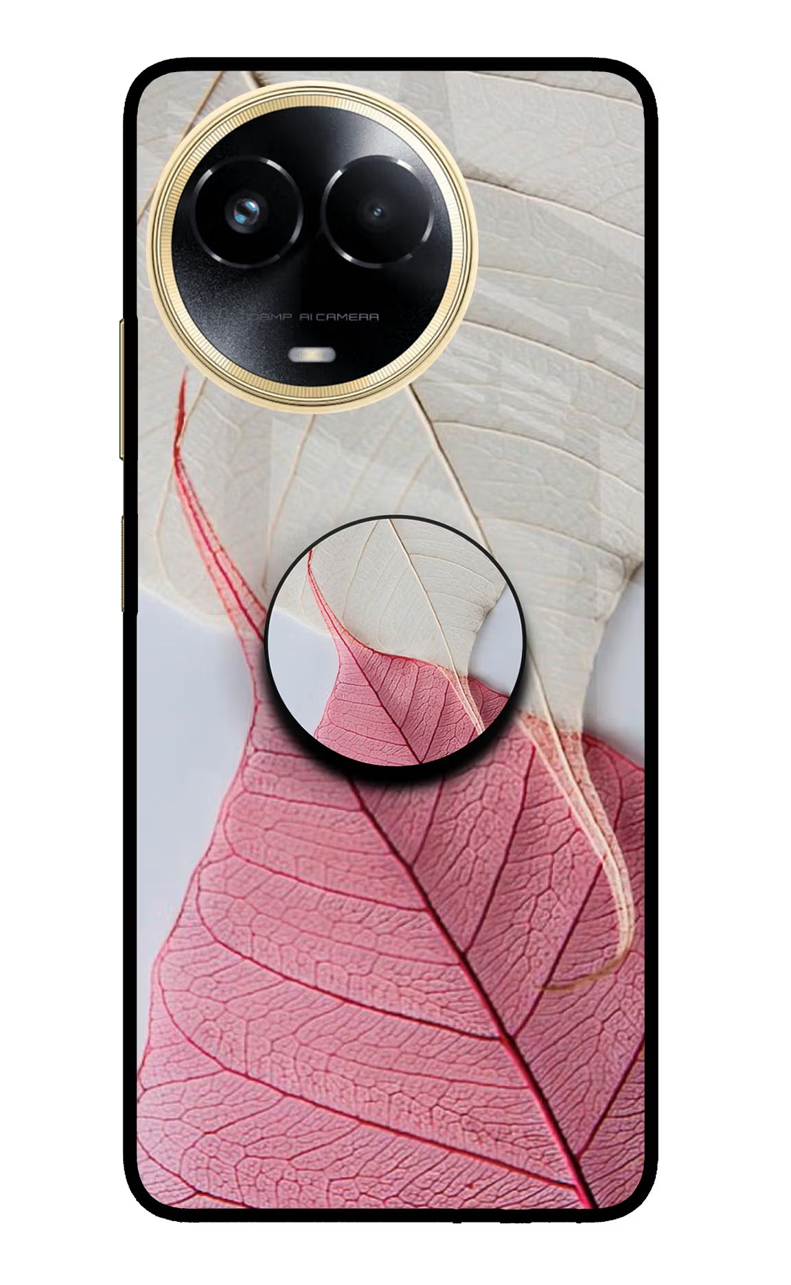 White Pink Leaf Realme 11 5G/11X 5G/C67 Pop Case by Casekaro