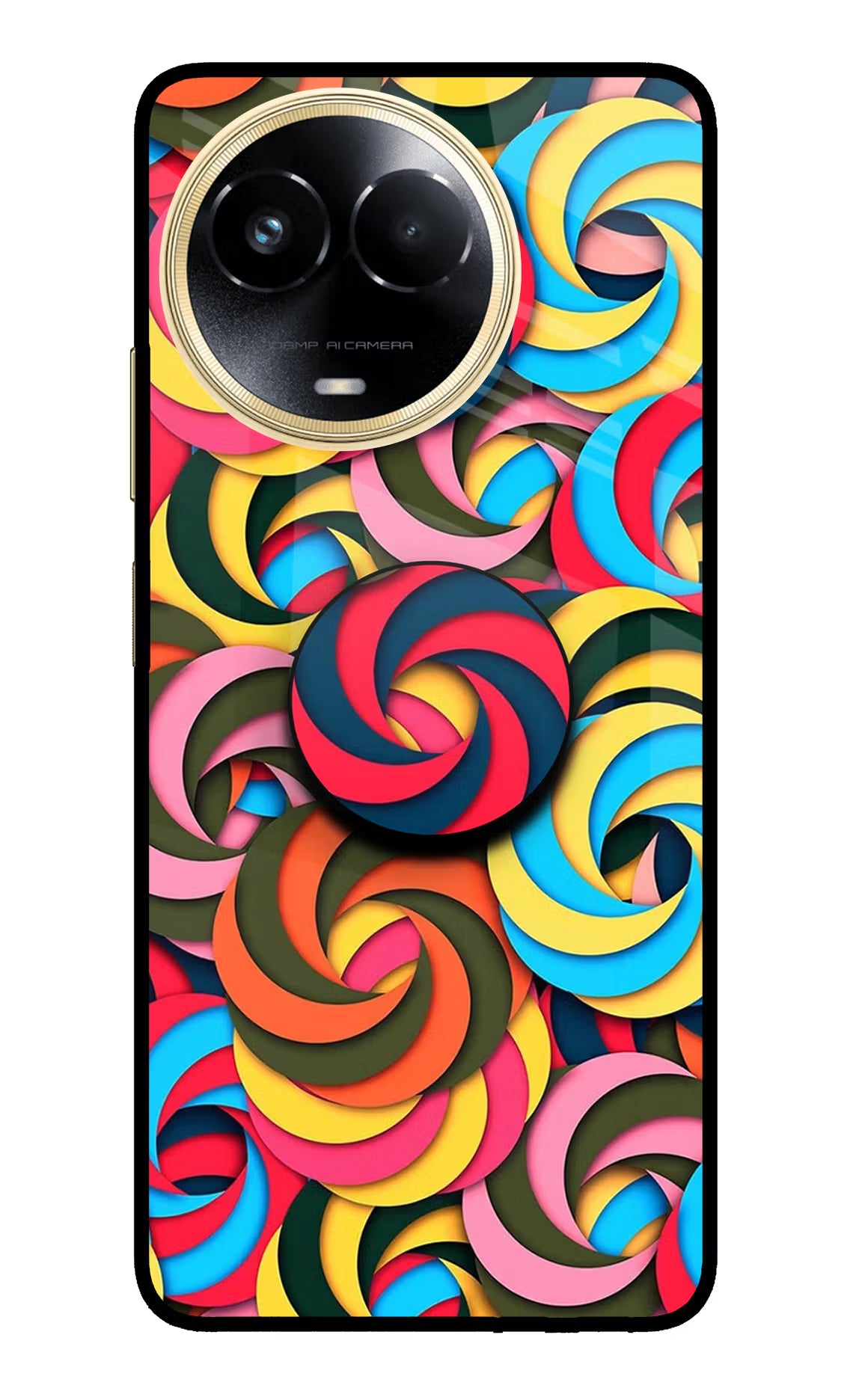 Spiral Pattern Realme 11 5G/11X 5G/C67 Pop Case by Casekaro