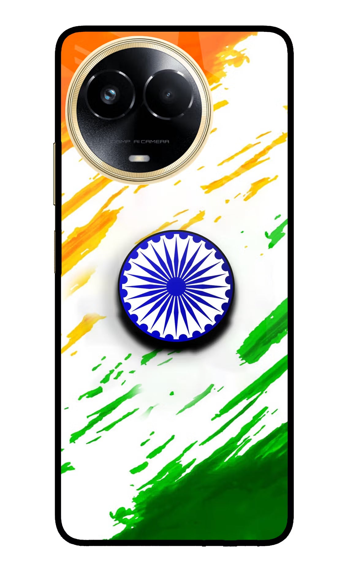 Indian Flag Ashoka Chakra Realme 11 5G/11X 5G/C67 Pop Case by Casekaro
