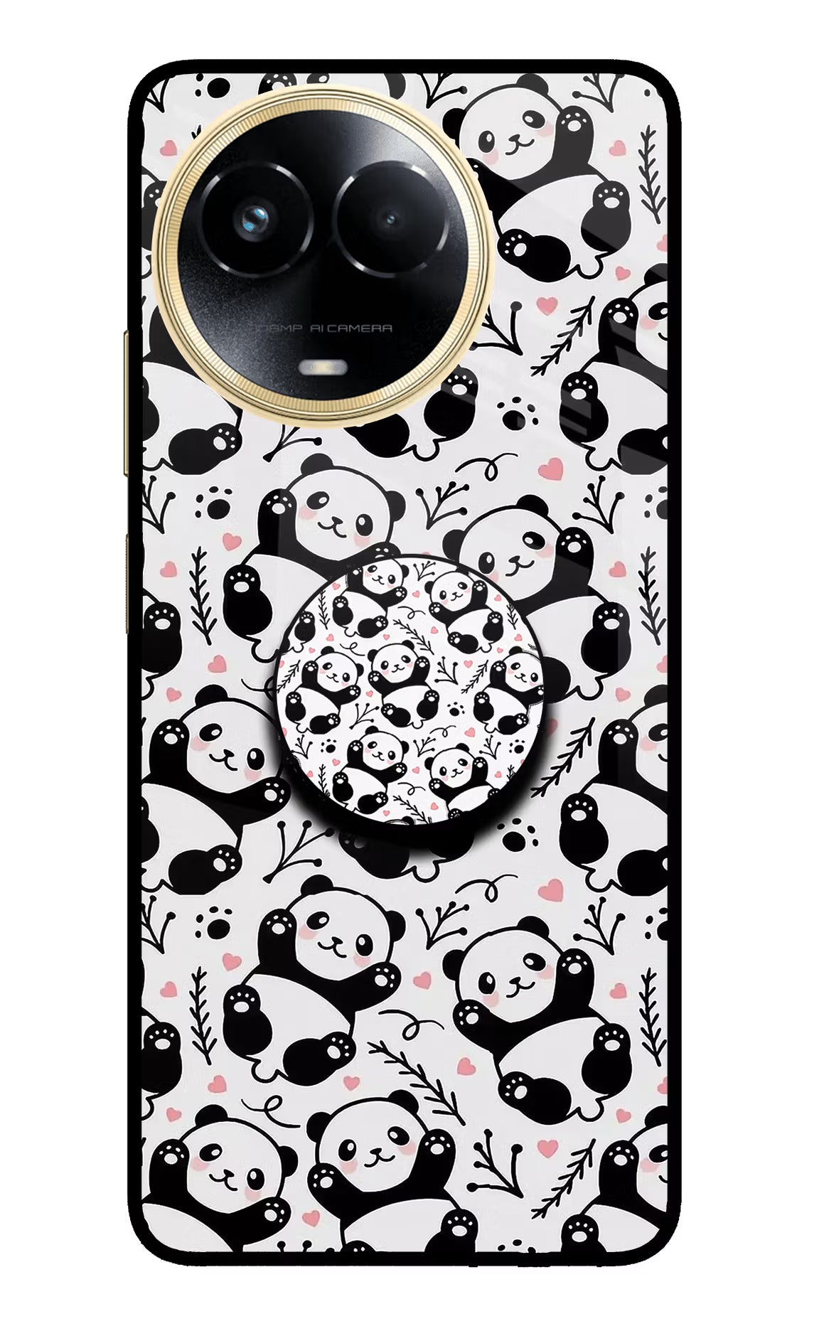 Cute Panda Realme 11 5G/11X 5G/C67 Pop Case by Casekaro