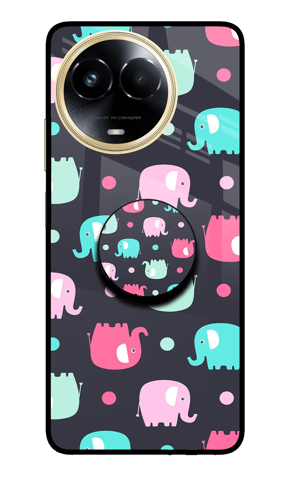 Baby Elephants Realme 11 5G/11X 5G/C67 Pop Case by Casekaro