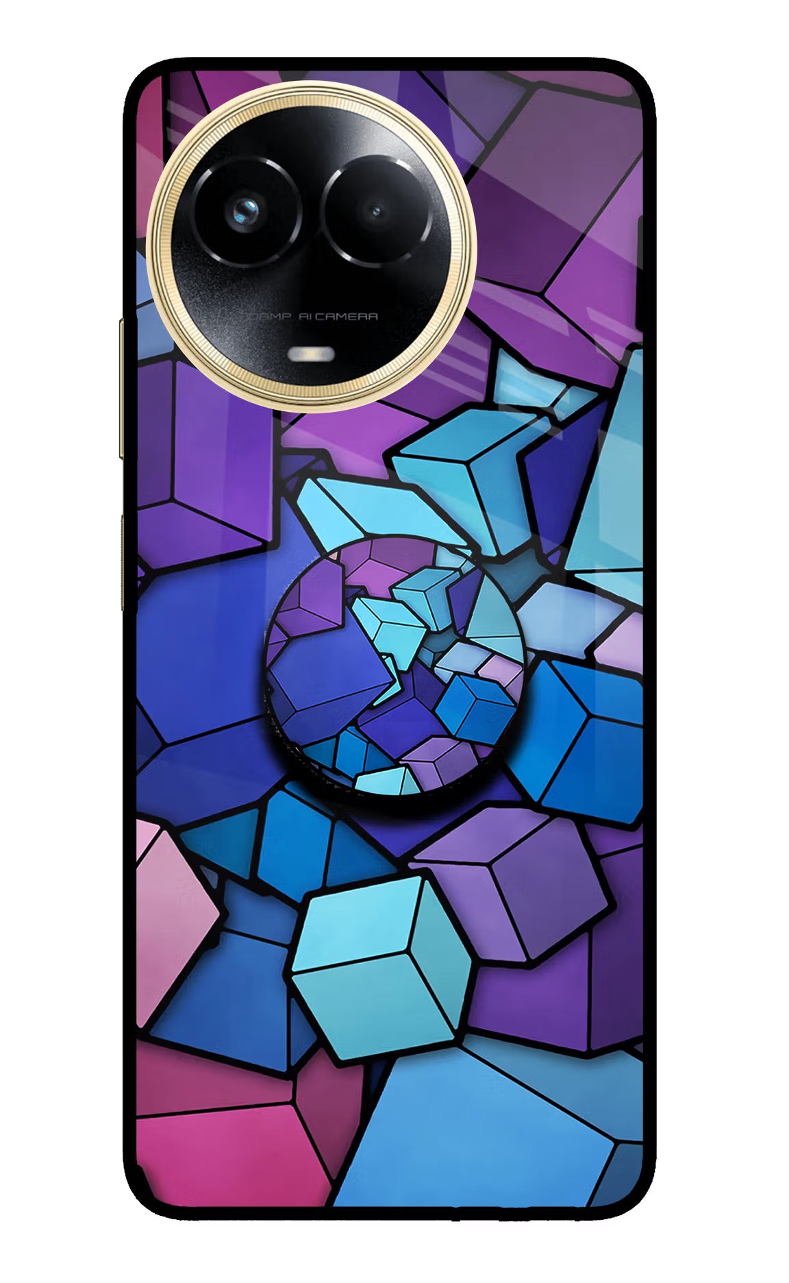 Cubic Abstract Realme 11 5G/11X 5G/C67 Pop Case by Casekaro