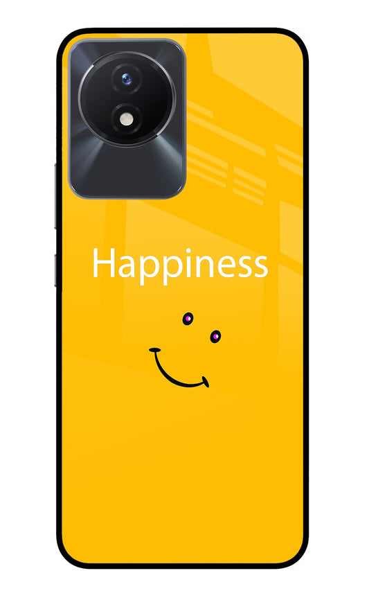 Happiness With Smiley Vivo Y02/Y02T Glass Case
