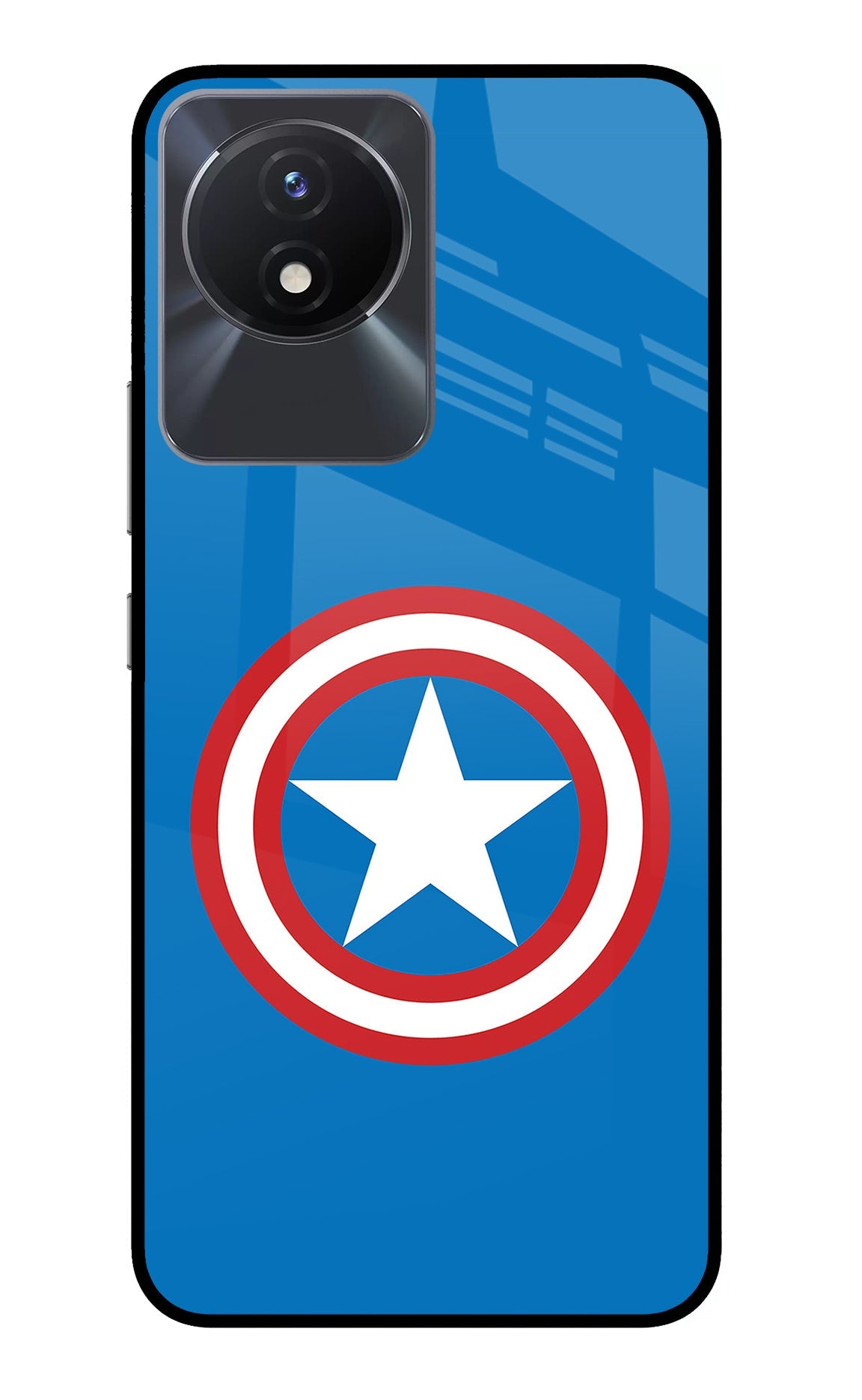 Captain America Logo Vivo Y02/Y02T Glass Case