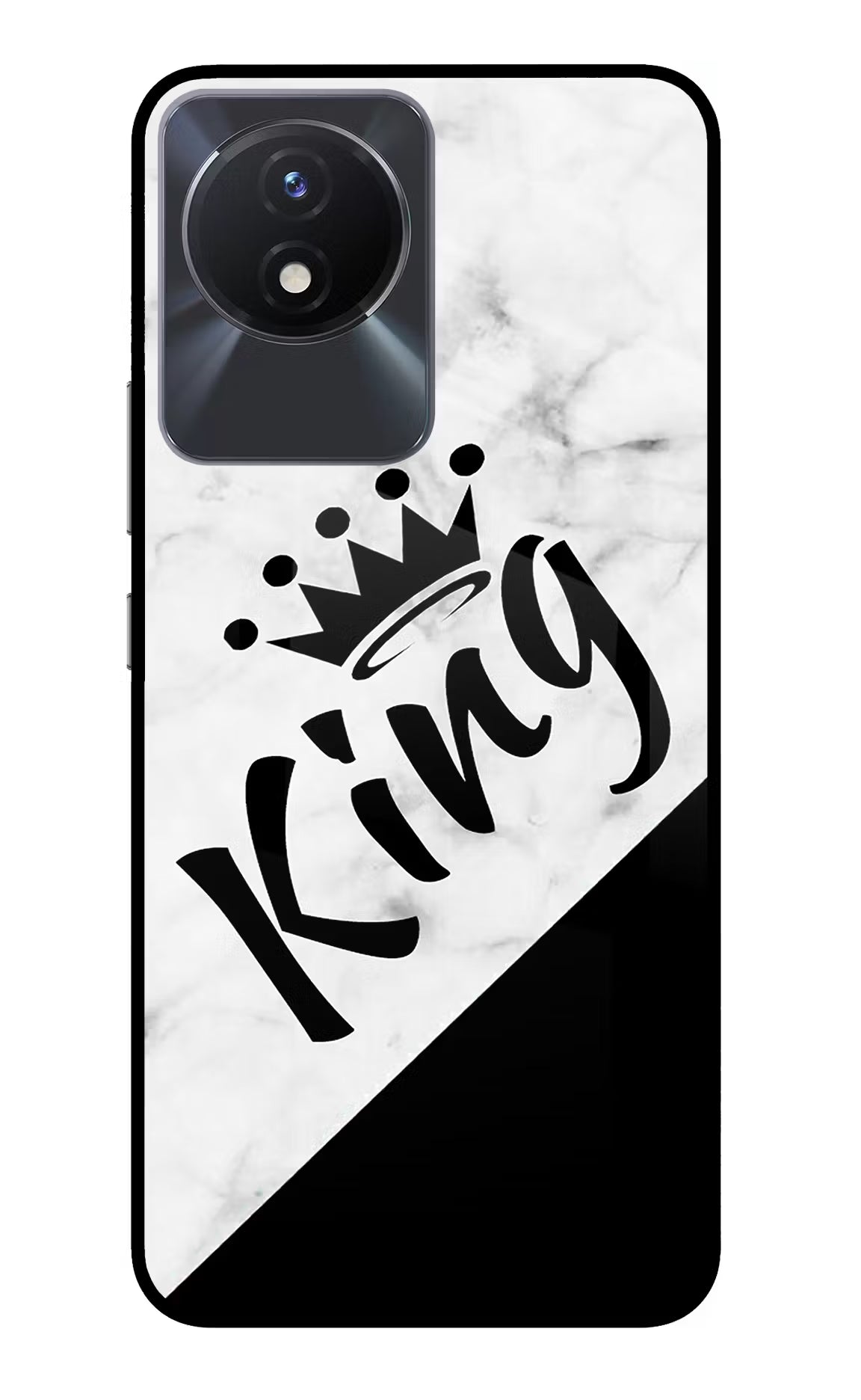 King Vivo Y02/Y02T Glass Case Back Cover by Casekaro