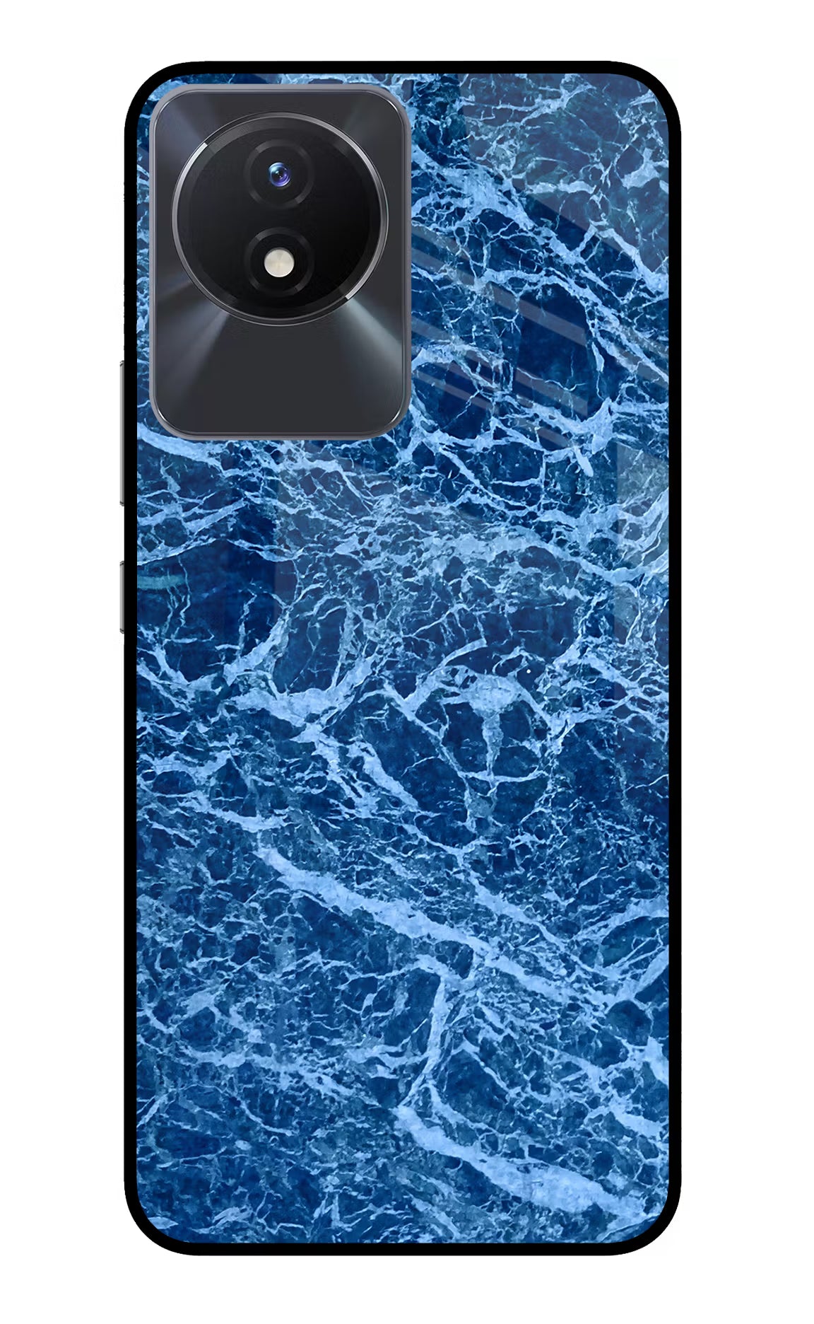 Blue Marble Vivo Y02/Y02T Glass Case Back Cover by Casekaro