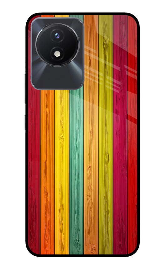 Multicolor Wooden Vivo Y02/Y02T Glass Case