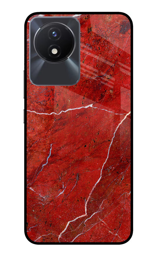 Red Marble Design Vivo Y02/Y02T Glass Case