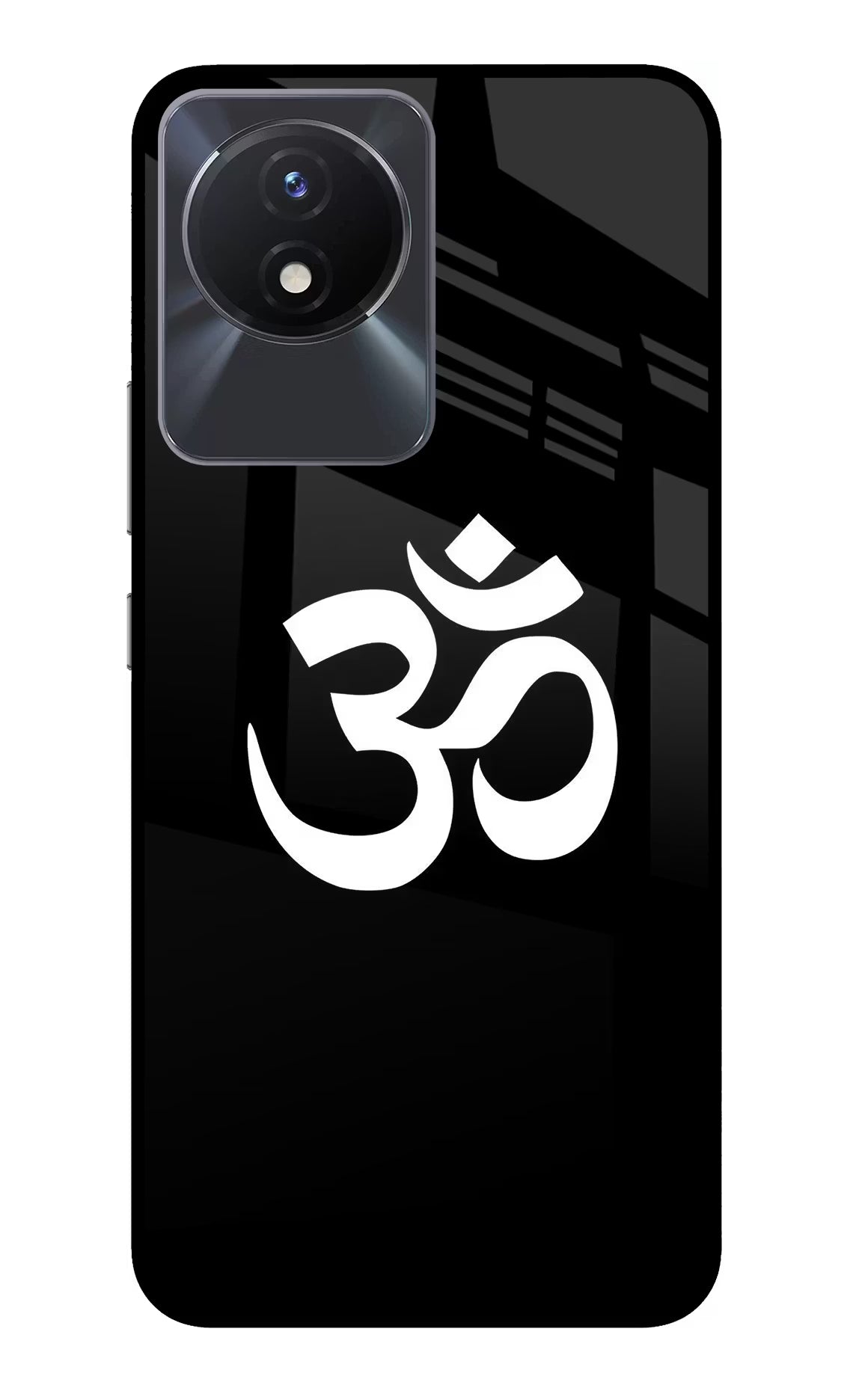 Om Vivo Y02/Y02T Glass Case Back Cover by Casekaro