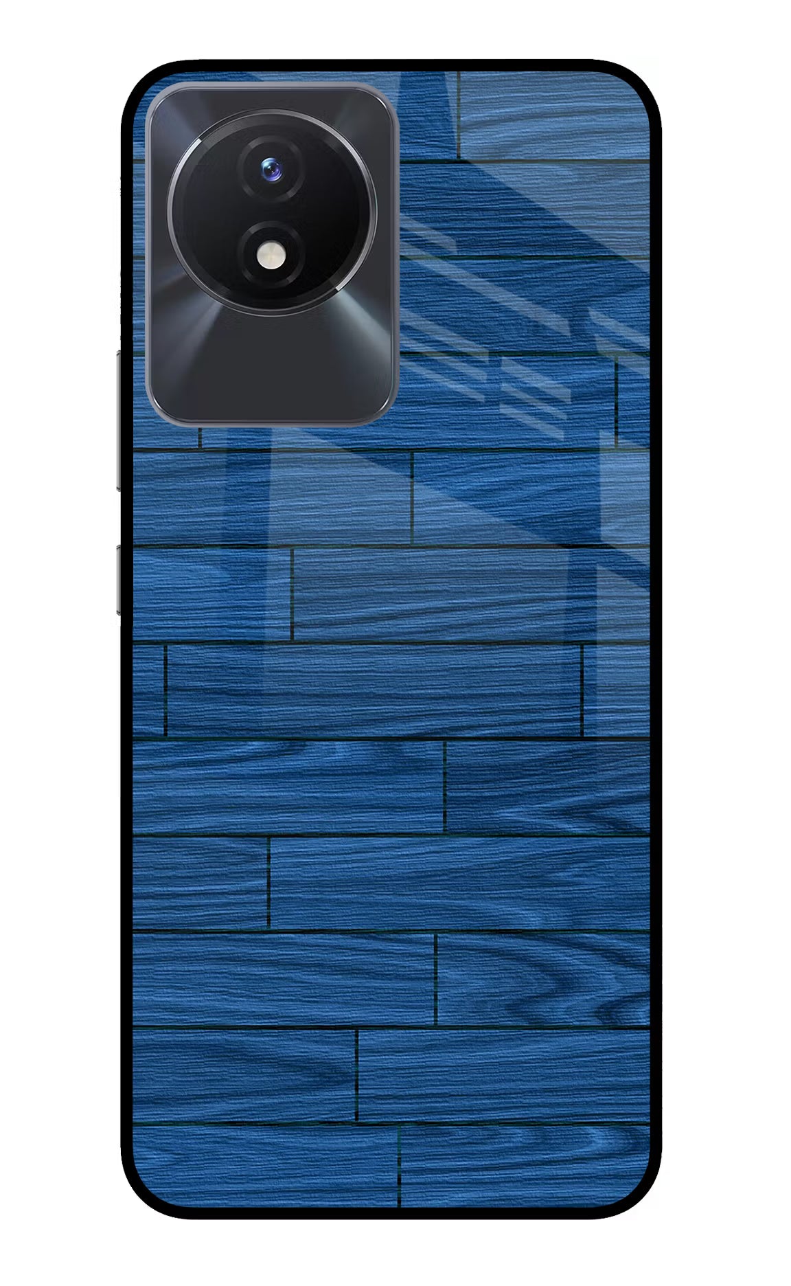 Wooden Texture Vivo Y02/Y02T Glass Case Back Cover by Casekaro