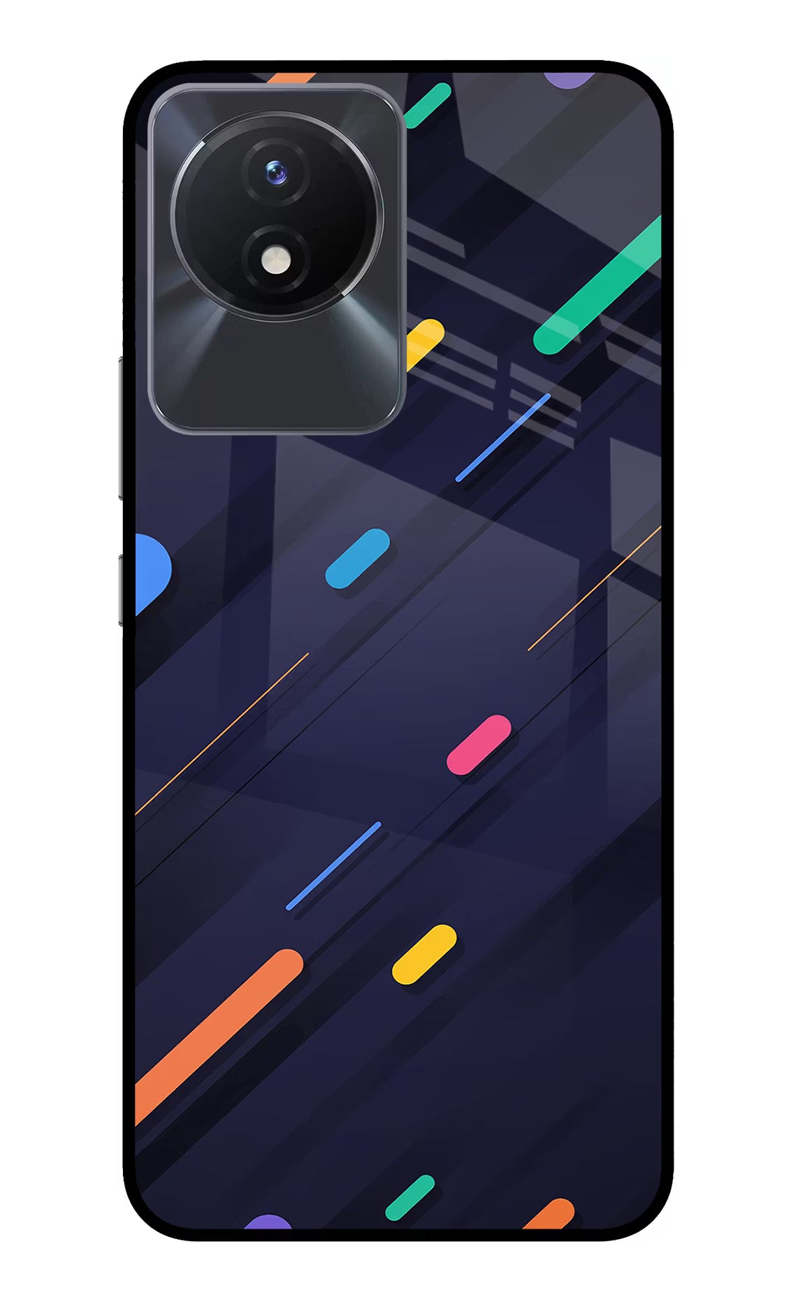 Abstract Design Vivo Y02/Y02T Glass Case Back Cover by Casekaro