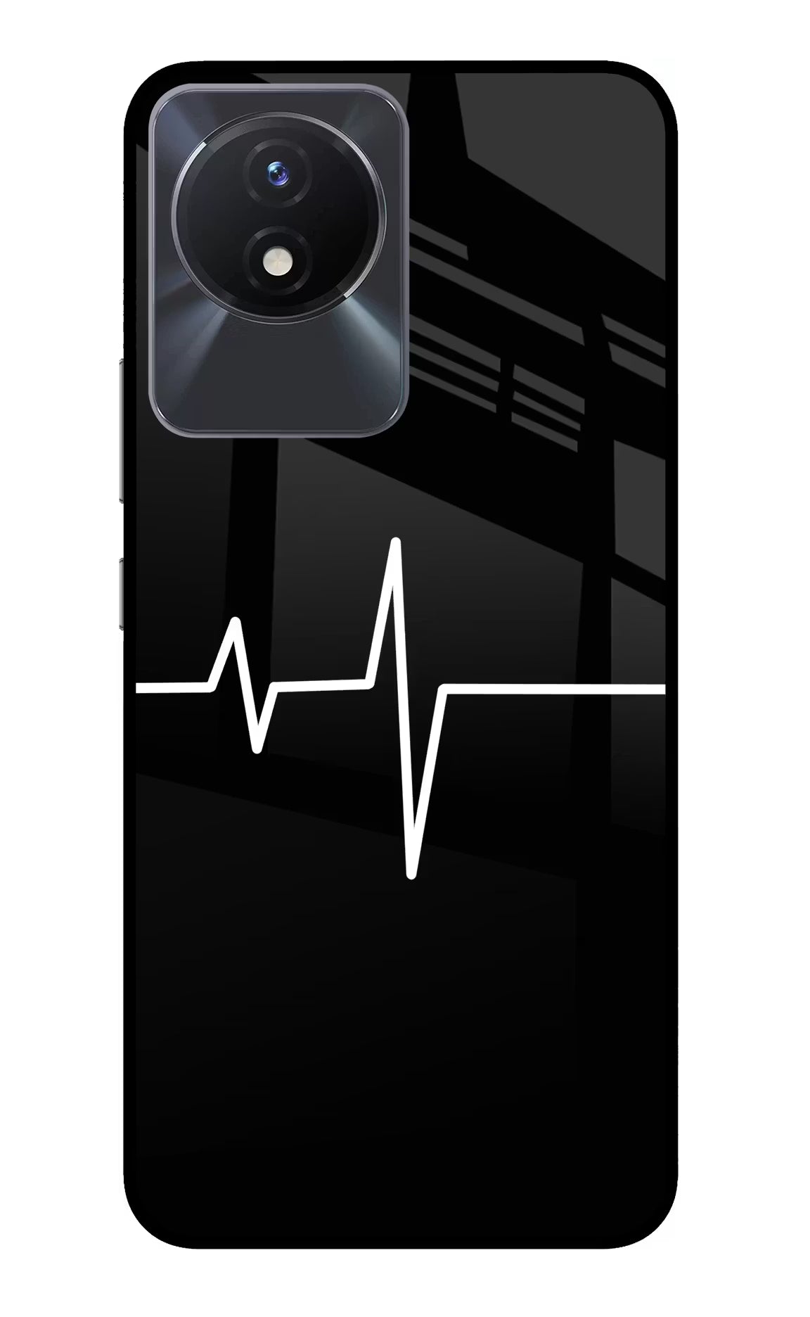 Heart Beats Vivo Y02/Y02T Glass Case Back Cover by Casekaro