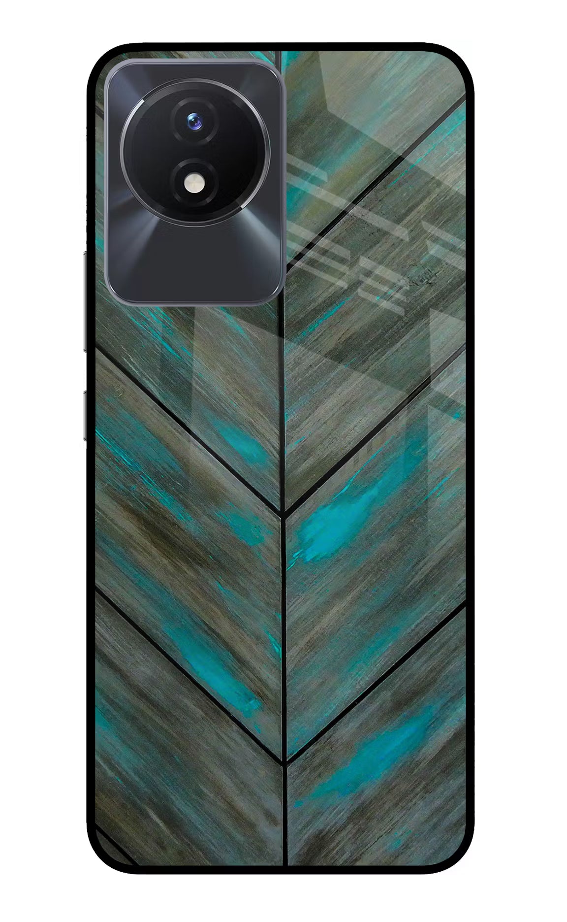 Pattern Vivo Y02/Y02T Glass Case Back Cover by Casekaro