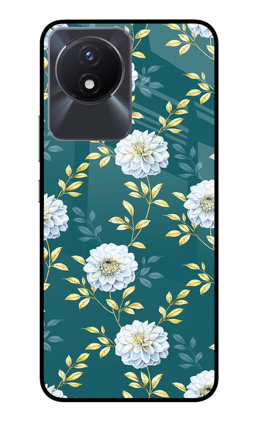 Flowers Vivo Y02/Y02T Glass Case
