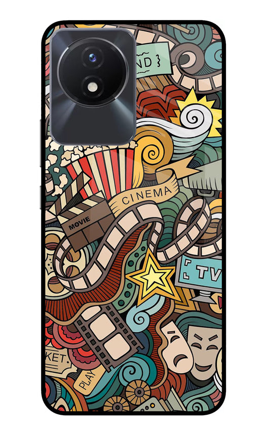 Cinema Abstract Vivo Y02/Y02T Glass Case