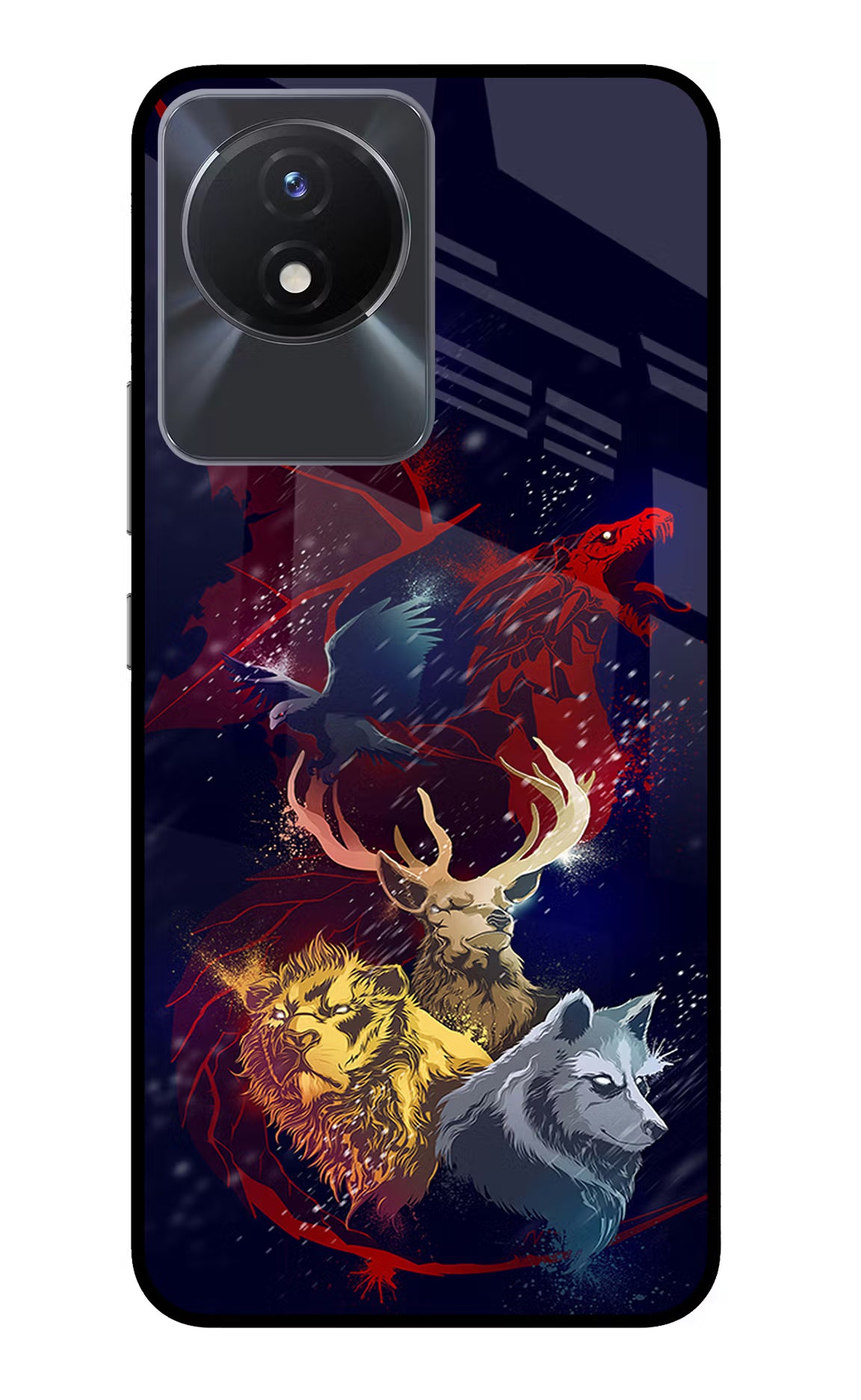 Game Of Thrones Vivo Y02/Y02T Glass Case Back Cover by Casekaro