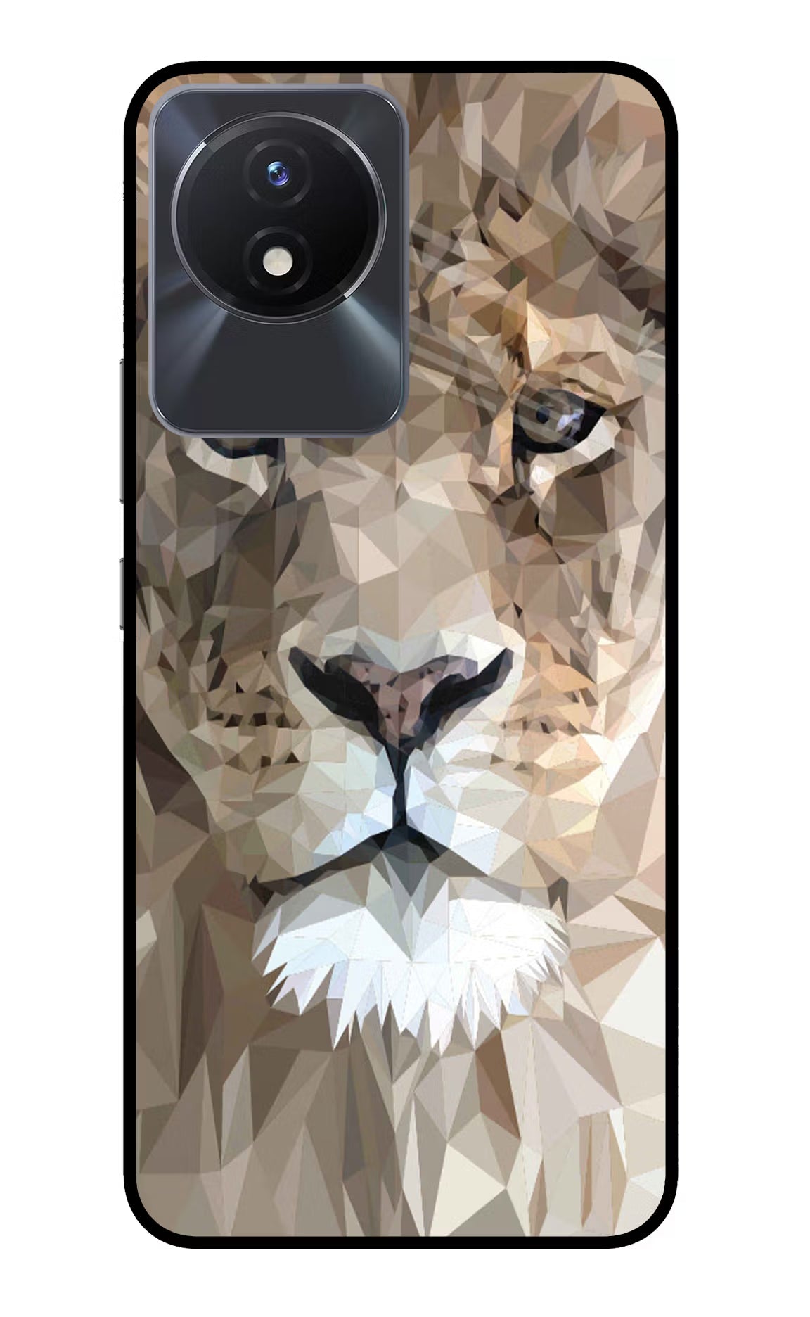 Lion Art Vivo Y02/Y02T Glass Case Back Cover by Casekaro