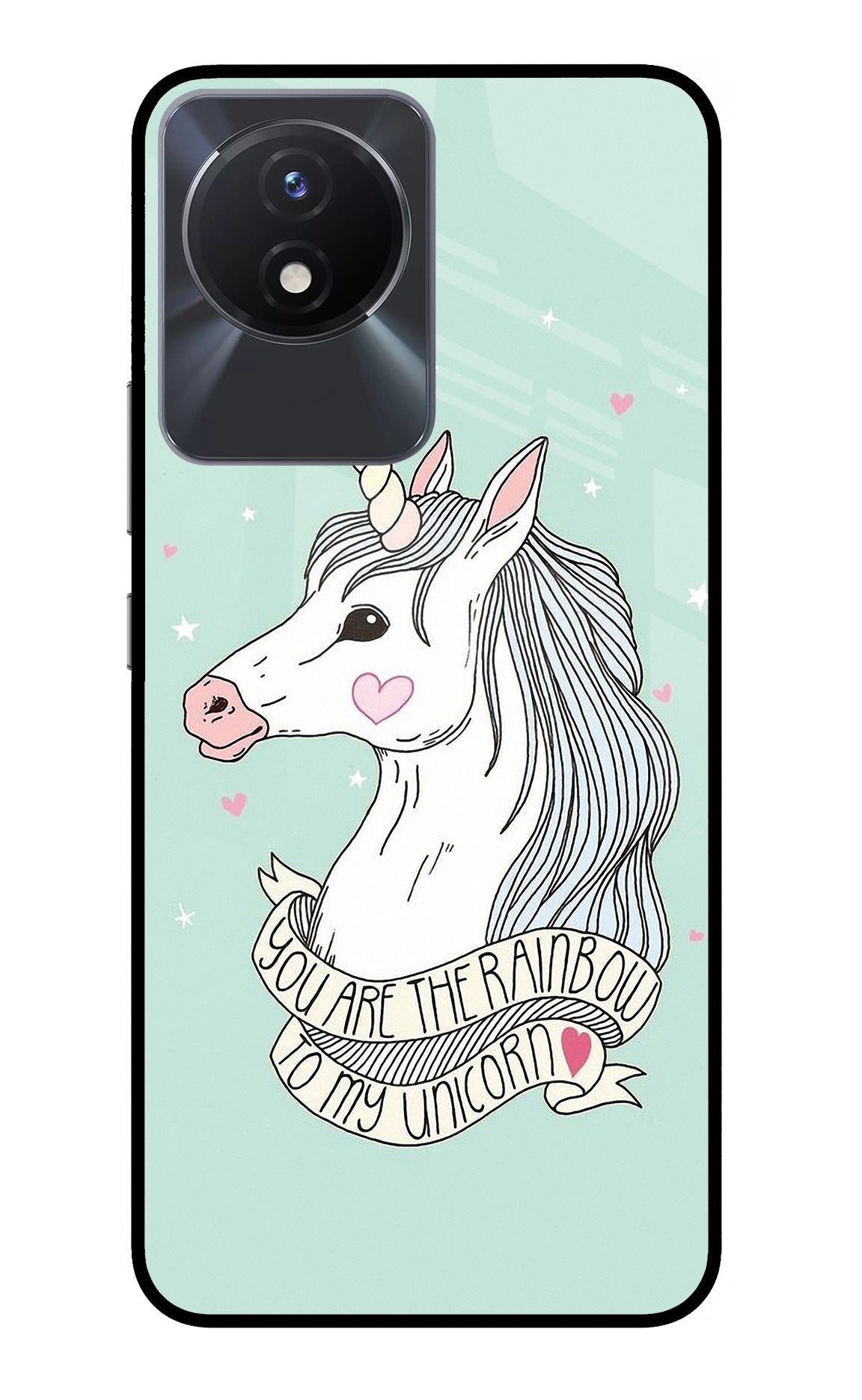 Unicorn Wallpaper Vivo Y02/Y02T Glass Case