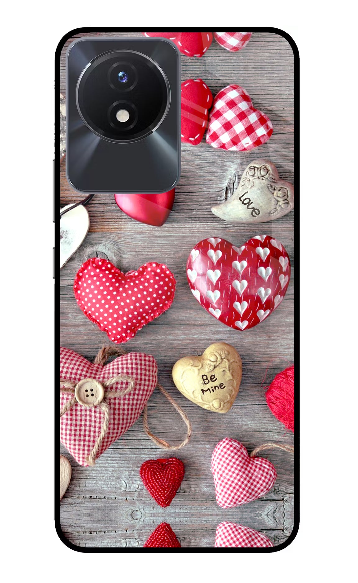 Love Wallpaper Vivo Y02/Y02T Glass Case Back Cover by Casekaro