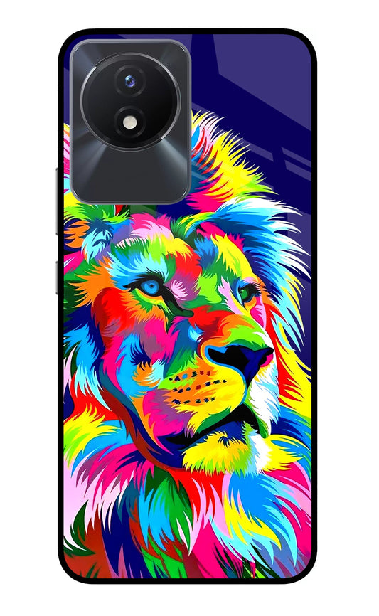 Vector Art Lion Vivo Y02/Y02T Glass Case