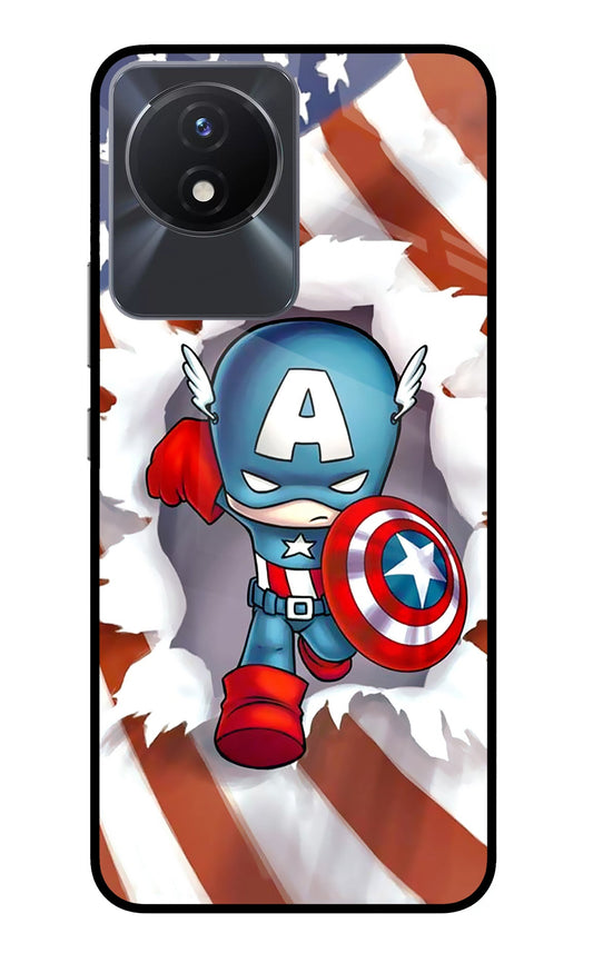 Captain America Vivo Y02/Y02T Glass Case