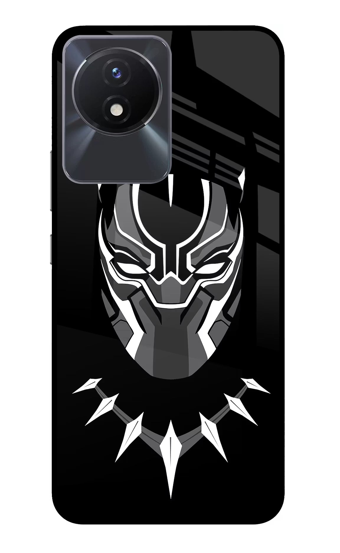 Black Panther Vivo Y02/Y02T Glass Case Back Cover by Casekaro