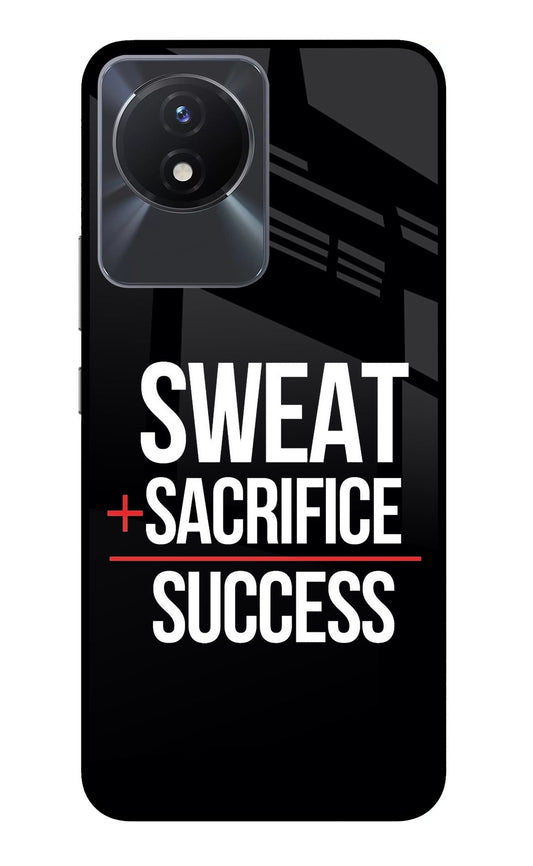 Sweat Sacrifice Success Vivo Y02/Y02T Glass Case