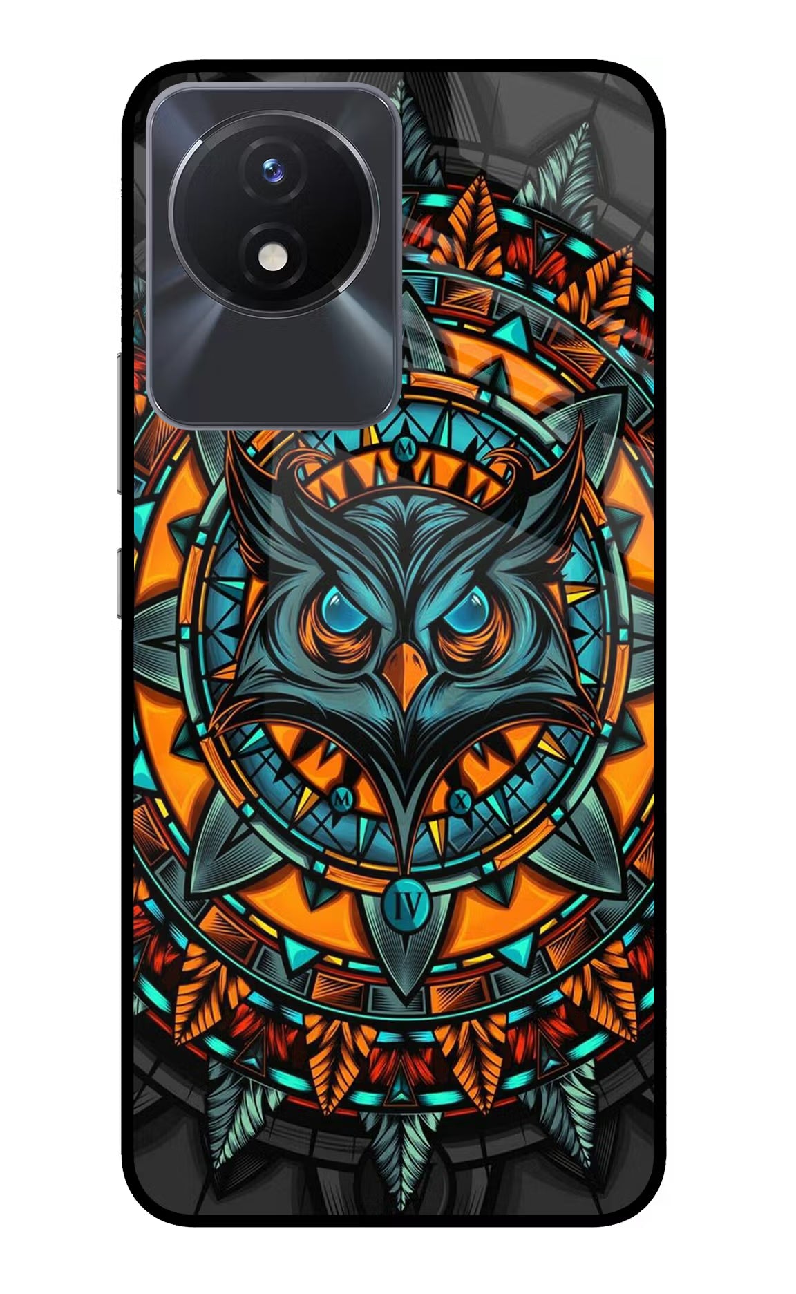 Angry Owl Art Vivo Y02/Y02T Glass Case Back Cover by Casekaro